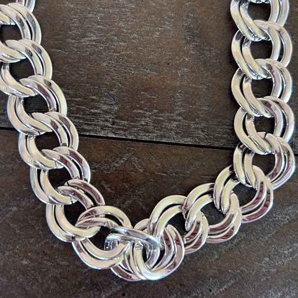 Curve Link Sterling Silver Necklaces - Picture 3 of 5